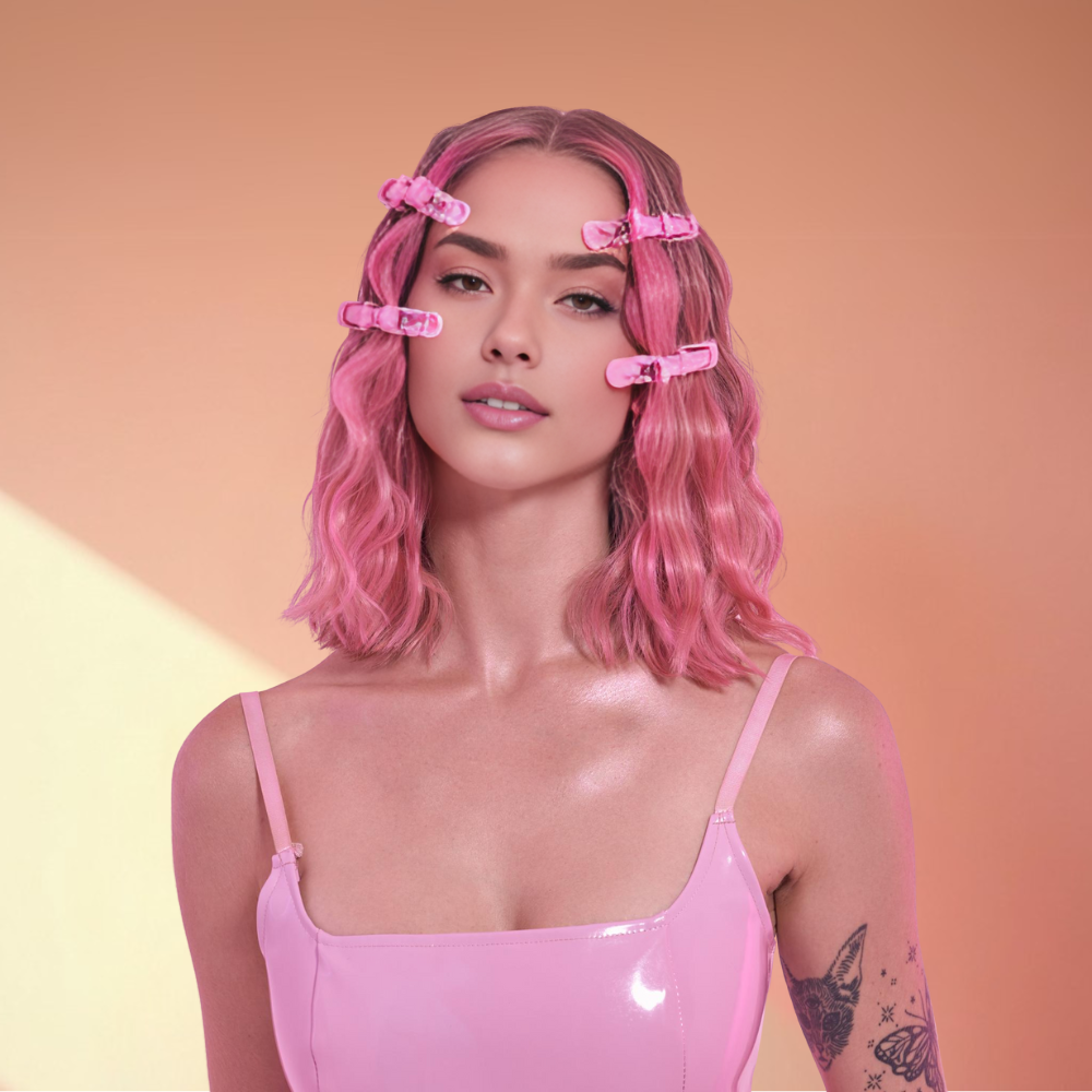 Pink Pro Hair Clips – 6 Piece Set