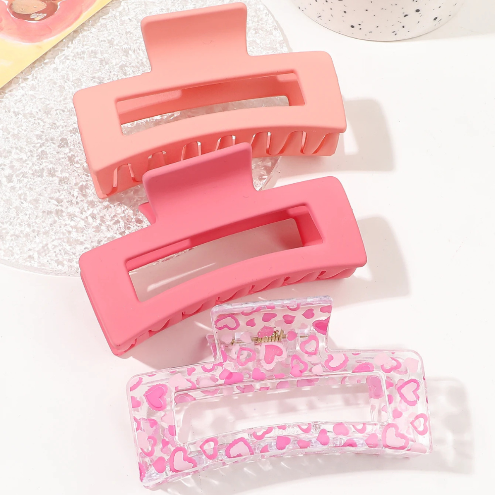 BlissGrip Trio | Set of 3 Medium Hair Claw Clips