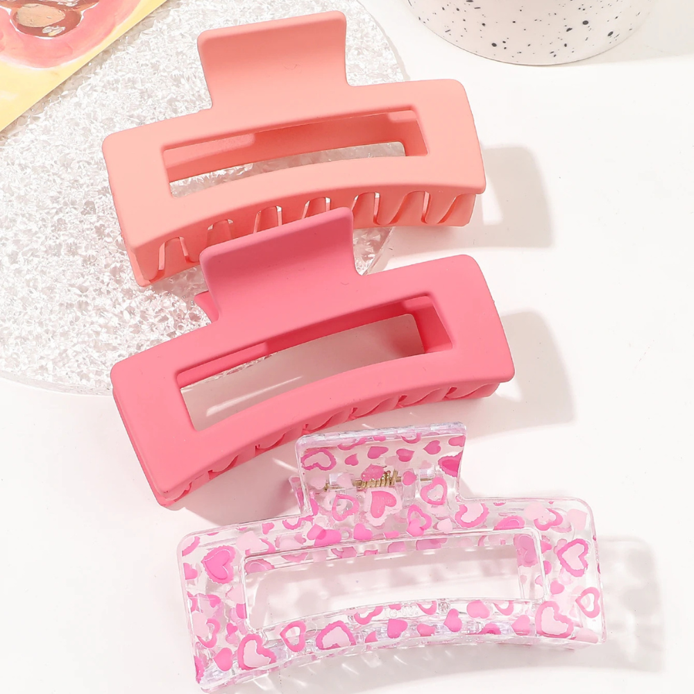 BlissGrip Trio | Set of 3 Medium Hair Claw Clips