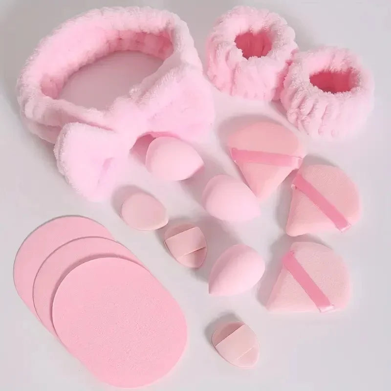 BlissCare Set | 12/15Pcs Set Makeup Puff Essential