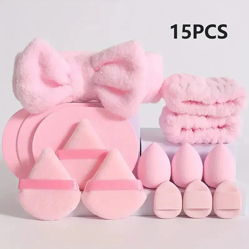 BlissCare Set | 12/15Pcs Set Makeup Puff Essential