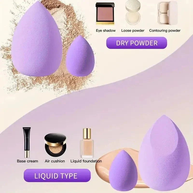 Lila Make-up-Puff-Kollektion